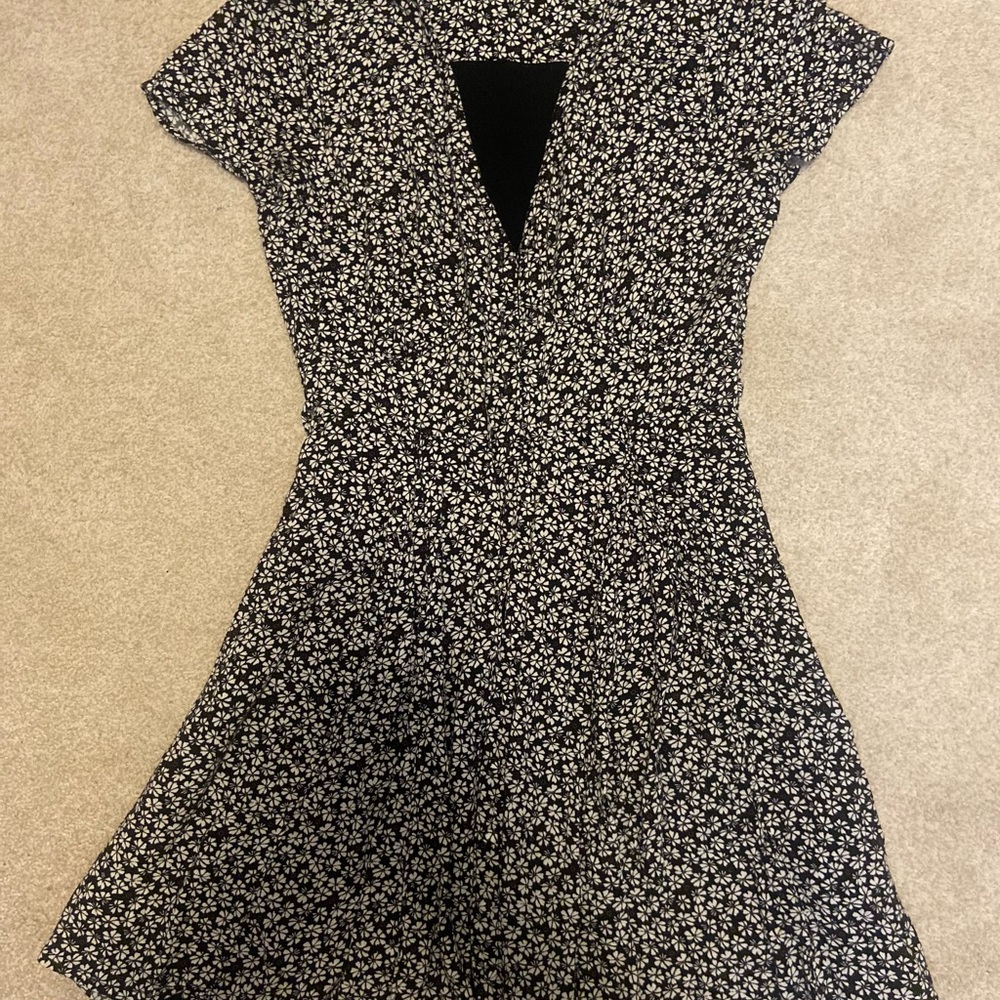 Abercrombie & Fitch Black and White Floral Mini Dress